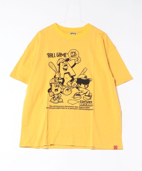 CONVEX（コンベックス）の「BALLｹﾞｰﾑ / WIDE-T（大人）（Tシャツ/カットソー・メンズ・杢グレー/イエロー/オフホワイト・LARGE/MEDIUM）」の6枚目の写真