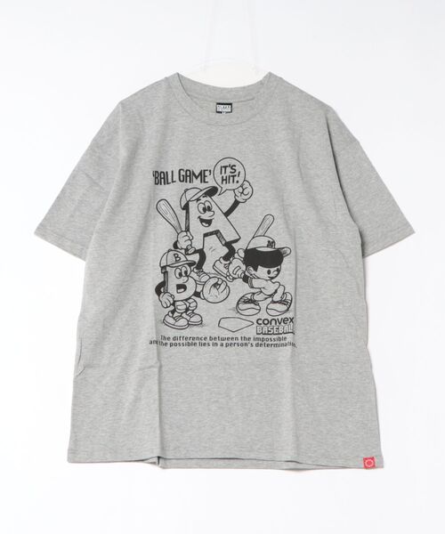 CONVEX（コンベックス）の「BALLｹﾞｰﾑ / WIDE-T（大人）（Tシャツ/カットソー・メンズ・杢グレー/イエロー/オフホワイト・LARGE/MEDIUM）」の5枚目の写真