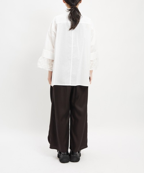gomme(ゴム)の「ダイヤレイヤーブラウス(シャツ/ブラウス・レディース・ホワイト・MEDIUM)」の22枚目の写真