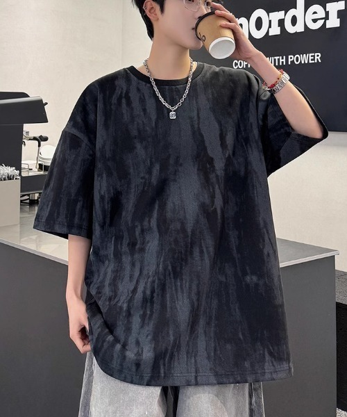 link lot(リンクロット)の「マーブルルーズフィット ニュアンスTシャツ(Tシャツ/カットソー・メンズ・ブラック/ホワイト・L/M)」の5枚目の写真