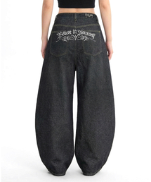 DAMISH（ダミシュ）の「バックプリントノンフェイドインディゴバルーンパンツ（その他パンツ）」