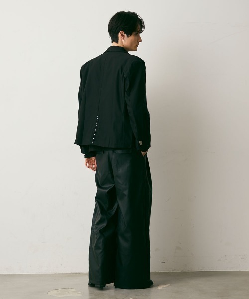 Shoowtime（ショウタイム）の「Faux Leather Flare Wide Pants / 合成皮革フレアワイドパンツ（その他パンツ・メンズ・ブラック・X-LARGE/LARGE/MEDIUM）」の16枚目の写真