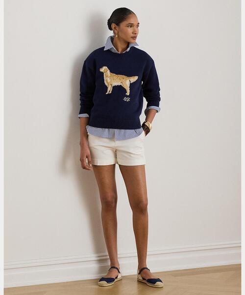 LAUREN RALPH LAUREN（ローレン ラルフ ローレン）の「インターシャニット ゴールデン レトリバー セーター（ニット/セーター・レディース・マルチ・L/M/S/XS）」の4枚目の写真
