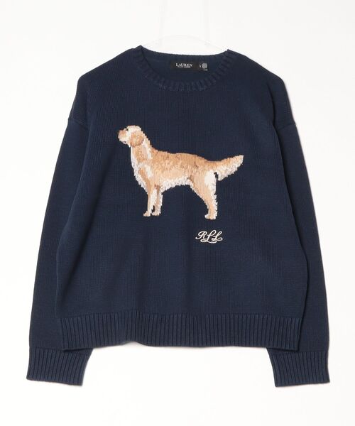 LAUREN RALPH LAUREN（ローレン ラルフ ローレン）の「インターシャニット ゴールデン レトリバー セーター（ニット/セーター・レディース・マルチ・L/M/S/XS）」の3枚目の写真