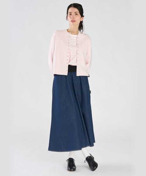 agnes b.(アニエスベー)の「WEBスペシャル ロゴ コットン 長袖 カーディガンプレッション(カーディガン/ボレロ・レディース・ピンク系その他・2/1/3)」の5枚目の写真