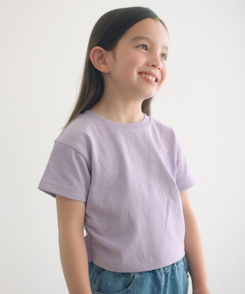 green label relaxing(グリーンレーベルリラクシング)の「【WEB限定】サイドギャザー チビ Tシャツ 100cm-160cm(Tシャツ/カットソー・キッズ・オレンジ/ライラック/ライム・130cm/160cm/100cm/150cm/120cm/110cm/140cm)」の17枚目の写真