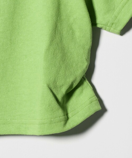 green label relaxing(グリーンレーベルリラクシング)の「【WEB限定】サイドギャザー チビ Tシャツ 100cm-160cm(Tシャツ/カットソー・キッズ・オレンジ/ライラック/ライム・130cm/160cm/100cm/150cm/120cm/110cm/140cm)」の5枚目の写真