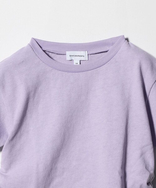 green label relaxing(グリーンレーベルリラクシング)の「【WEB限定】サイドギャザー チビ Tシャツ 100cm-160cm(Tシャツ/カットソー・キッズ・オレンジ/ライラック/ライム・130cm/160cm/100cm/150cm/120cm/110cm/140cm)」の8枚目の写真
