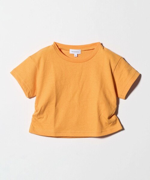 green label relaxing(グリーンレーベルリラクシング)の「【WEB限定】サイドギャザー チビ Tシャツ 100cm-160cm(Tシャツ/カットソー・キッズ・オレンジ/ライラック/ライム・130cm/160cm/100cm/150cm/120cm/110cm/140cm)」の10枚目の写真