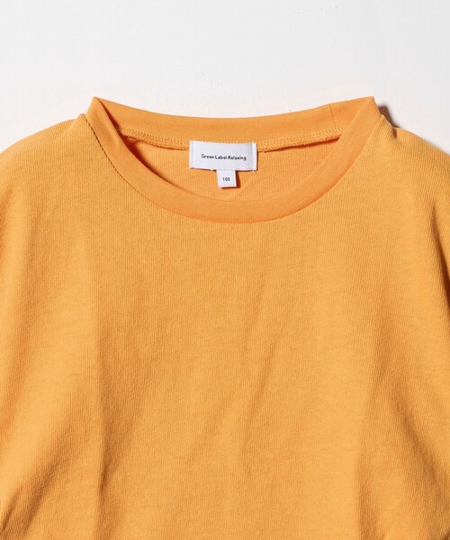 green label relaxing(グリーンレーベルリラクシング)の「【WEB限定】サイドギャザー チビ Tシャツ 100cm-160cm(Tシャツ/カットソー・キッズ・オレンジ/ライラック/ライム・130cm/160cm/100cm/150cm/120cm/110cm/140cm)」の11枚目の写真