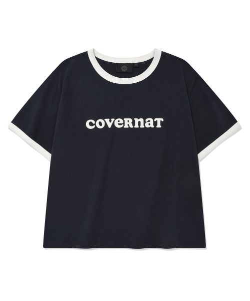 COVERNAT WOMAN（カバーナットウーマン）の「ウーマンクロップクーパーロゴリンガーTシャツネイビー（Tシャツ/カットソー・レディース・その他・WS/WM）」の2枚目の写真