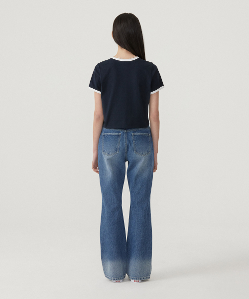 COVERNAT WOMAN（カバーナットウーマン）の「ウーマンクロップクーパーロゴリンガーTシャツネイビー（Tシャツ/カットソー・レディース・その他・WS/WM）」の6枚目の写真