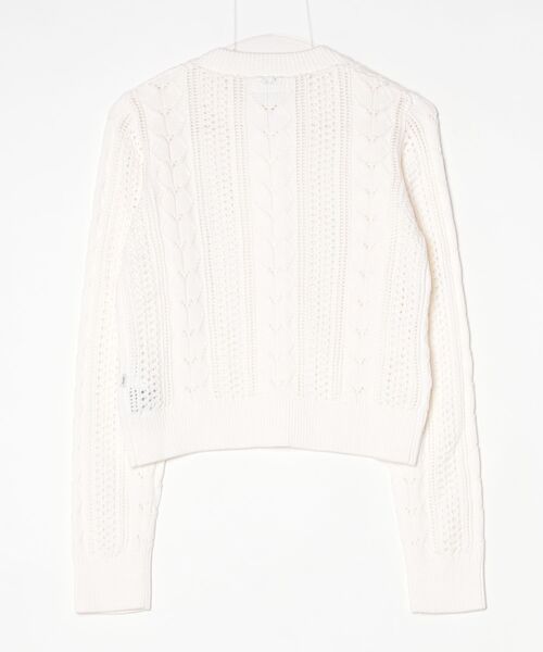 GUESS JEANS（ゲスジーンズ）の「GUESS JEANS POINTELLE Cardigan（カーディガン/ボレロ・レディース・オフホワイト・X-SMALL/SMALL/MEDIUM）」の6枚目の写真