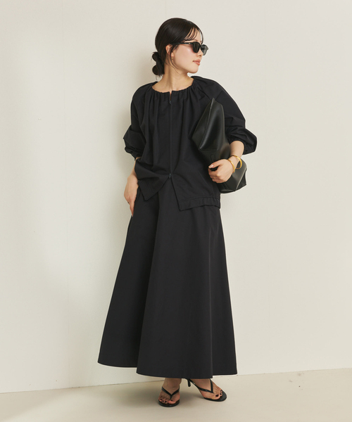 plage（プラージュ）の「cotton/ny minimal スカート（スカート・レディース・ネイビー/ホワイト・38/36/34）」の3枚目の写真