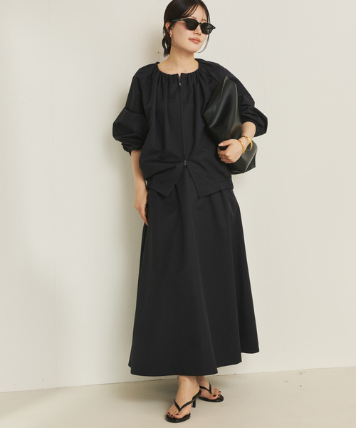plage（プラージュ）の「cotton/ny minimal スカート（スカート・レディース・ネイビー/ホワイト・38/36/34）」の5枚目の写真