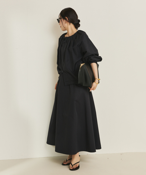plage（プラージュ）の「cotton/ny minimal スカート（スカート・レディース・ネイビー/ホワイト・38/36/34）」の7枚目の写真