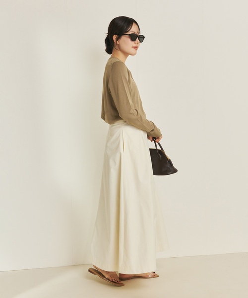plage（プラージュ）の「cotton/ny minimal スカート（スカート・レディース・ネイビー/ホワイト・38/36/34）」の14枚目の写真