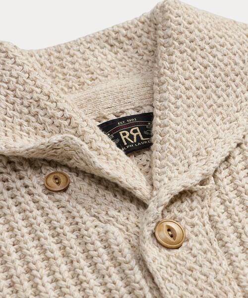 RRL(ダブル アール エル)の「コットンリネン ショールカラー カーディガン(カーディガン/ボレロ・メンズ・ナチュラル・XXL/XS/XL/S/M/L)」の6枚目の写真