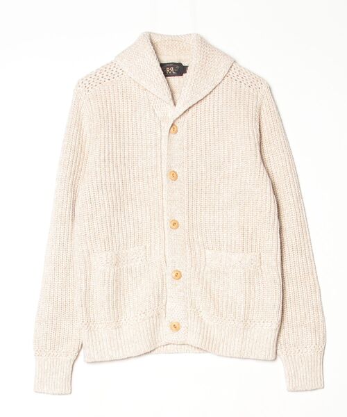 RRL(ダブル アール エル)の「コットンリネン ショールカラー カーディガン(カーディガン/ボレロ・メンズ・ナチュラル・XXL/XS/XL/S/M/L)」の3枚目の写真