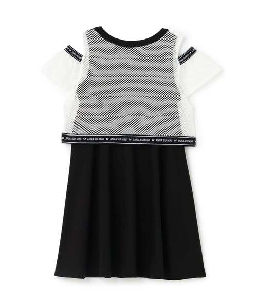 ANNA SUI mini（アナスイ・ミニ）の「メッシュTシャツ＋ワンピース【接触冷感・UVカット】（ワンピース・キッズ・サックスブルー/ブラック・120cm/150cm/140cm/130cm/160cm）」の3枚目の写真
