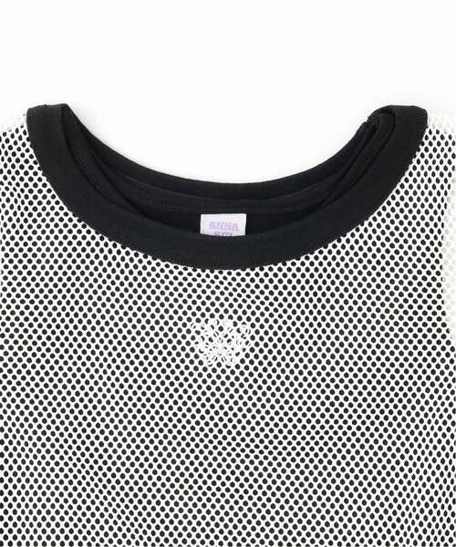 ANNA SUI mini（アナスイ・ミニ）の「メッシュTシャツ＋ワンピース【接触冷感・UVカット】（ワンピース・キッズ・サックスブルー/ブラック・120cm/150cm/140cm/130cm/160cm）」の5枚目の写真