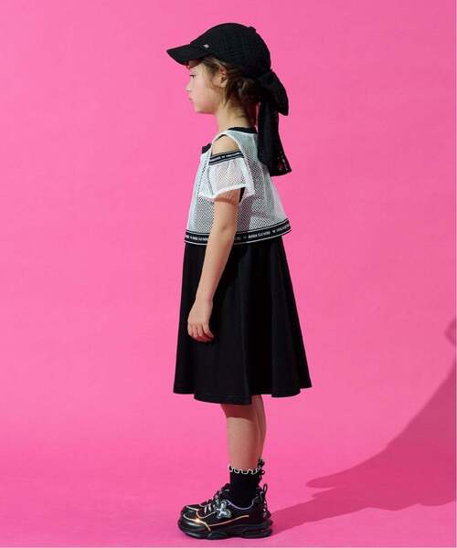 ANNA SUI mini（アナスイ・ミニ）の「メッシュTシャツ＋ワンピース【接触冷感・UVカット】（ワンピース・キッズ・サックスブルー/ブラック・120cm/150cm/140cm/130cm/160cm）」の16枚目の写真