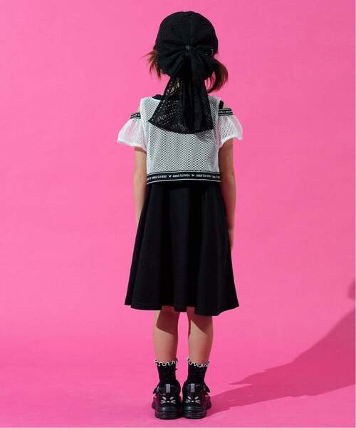 ANNA SUI mini（アナスイ・ミニ）の「メッシュTシャツ＋ワンピース【接触冷感・UVカット】（ワンピース・キッズ・サックスブルー/ブラック・120cm/150cm/140cm/130cm/160cm）」の17枚目の写真