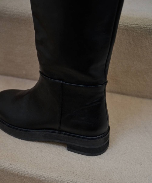 anuke（アンヌーク）の「anuke　Ecoleather Long Boots エコレザーロングブーツ/62521007（ブーツ・レディース・ブラック・36/38/37）」の16枚目の写真