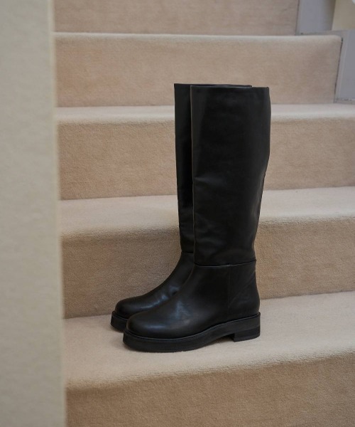 anuke（アンヌーク）の「anuke　Ecoleather Long Boots エコレザーロングブーツ/62521007（ブーツ・レディース・ブラック・36/38/37）」の15枚目の写真