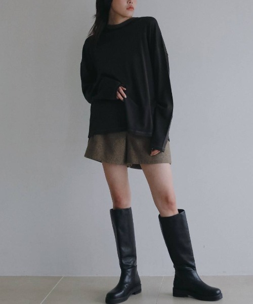 anuke（アンヌーク）の「anuke　Ecoleather Long Boots エコレザーロングブーツ/62521007（ブーツ・レディース・ブラック・36/38/37）」の5枚目の写真