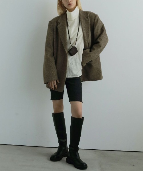 anuke（アンヌーク）の「anuke　Ecoleather Long Boots エコレザーロングブーツ/62521007（ブーツ・レディース・ブラック・36/38/37）」の7枚目の写真