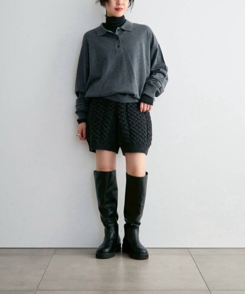 anuke（アンヌーク）の「anuke　Ecoleather Long Boots エコレザーロングブーツ/62521007（ブーツ・レディース・ブラック・36/38/37）」の22枚目の写真