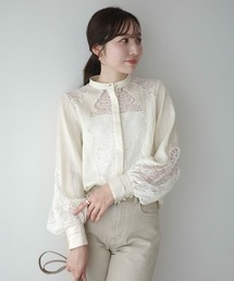 anuans | レースフレームボリュームブラウス(シャツ/ブラウス)