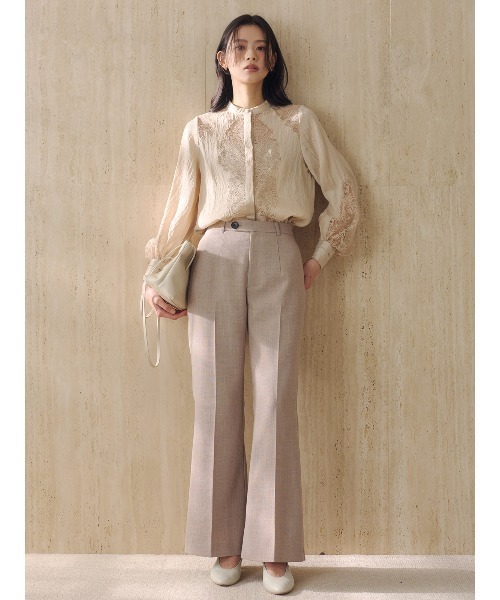 anuans（アニュアンス）の「レースフレームボリュームブラウス（シャツ/ブラウス・レディース・ベージュ/ブラック/アイボリー・FREE）」の10枚目の写真