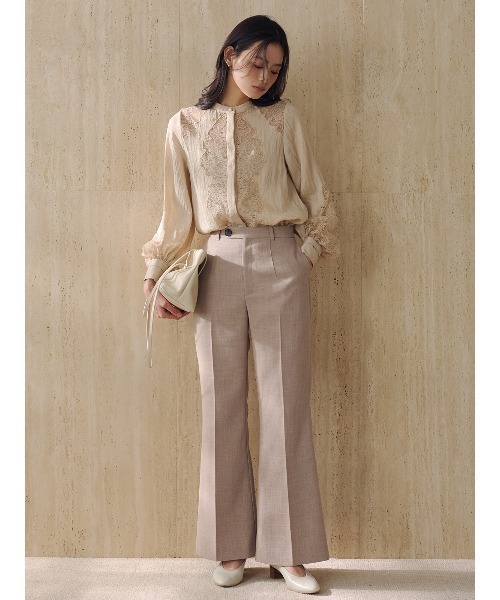 anuans（アニュアンス）の「レースフレームボリュームブラウス（シャツ/ブラウス・レディース・ベージュ/ブラック/アイボリー・FREE）」の11枚目の写真