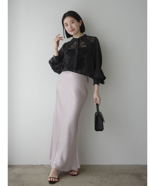 anuans（アニュアンス）の「レースフレームボリュームブラウス（シャツ/ブラウス・レディース・ベージュ/ブラック/アイボリー・FREE）」の16枚目の写真