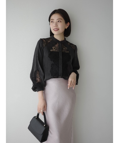 anuans（アニュアンス）の「レースフレームボリュームブラウス（シャツ/ブラウス・レディース・ベージュ/ブラック/アイボリー・FREE）」の14枚目の写真