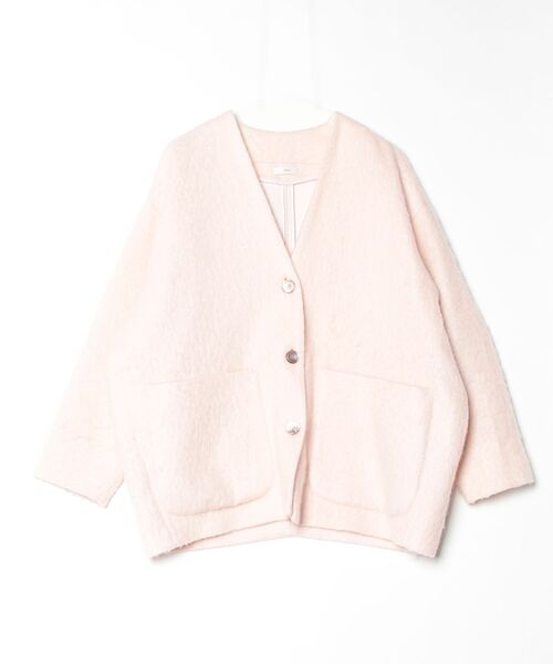 ブランド古着】ウールモヘアシャギー ノーカラージャケット（ノー