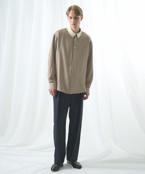 CULLNI(クルニ)の「【CULLNI/クルニ】別注 Cleric Collar Shirt(シャツ/ブラウス・メンズ・ホワイト/アイボリー/ブラック・1/2)」の8枚目の写真