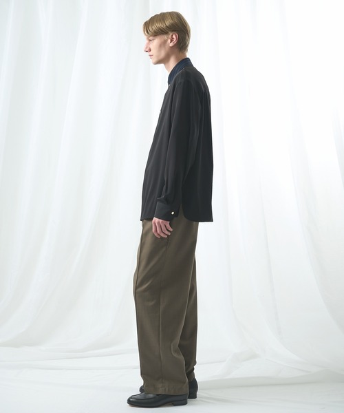 CULLNI(クルニ)の「【CULLNI/クルニ】別注 Cleric Collar Shirt(シャツ/ブラウス・メンズ・ホワイト/アイボリー/ブラック・1/2)」の12枚目の写真