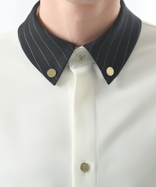 CULLNI(クルニ)の「【CULLNI/クルニ】別注 Cleric Collar Shirt(シャツ/ブラウス・メンズ・ホワイト/アイボリー/ブラック・1/2)」の14枚目の写真
