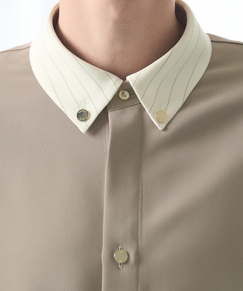 CULLNI(クルニ)の「【CULLNI/クルニ】別注 Cleric Collar Shirt(シャツ/ブラウス・メンズ・ホワイト/アイボリー/ブラック・1/2)」の17枚目の写真