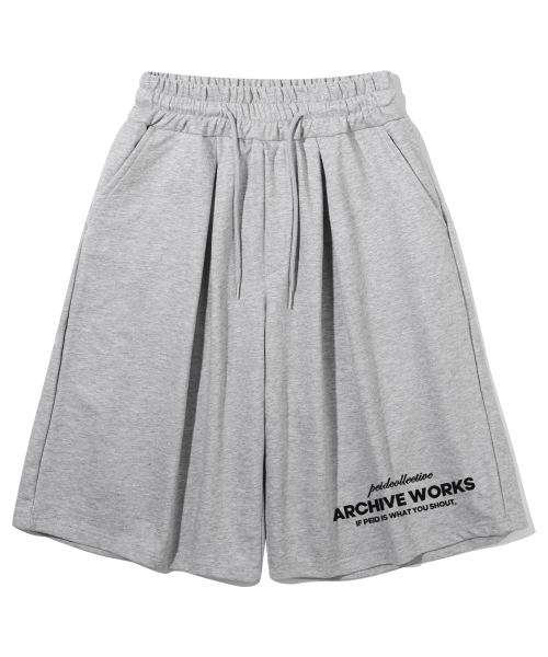 PEID(ペイド)の「PDシャウトピンタックバミューダパンツグレー(その他パンツ・レディース・グレー・2/3/1)」の2枚目の写真