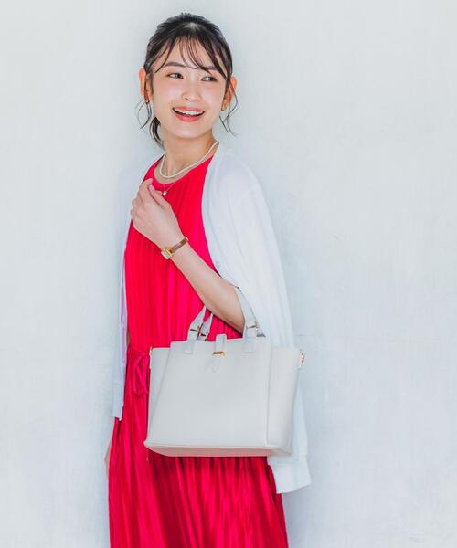 ITS'DEMO（イッツデモ）の「＜かるバッグ＞2WAYトート（ハンドバッグ・レディース・ベージュ/ブラック/アイボリー・00）」の5枚目の写真