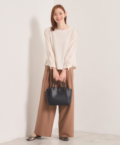 ITS'DEMO（イッツデモ）の「＜かるバッグ＞2WAYトート（ハンドバッグ・レディース・ベージュ/ブラック/アイボリー・00）」の9枚目の写真