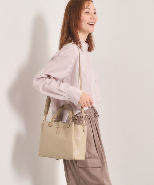 ITS'DEMO（イッツデモ）の「＜かるバッグ＞2WAYトート（ハンドバッグ・レディース・ベージュ/ブラック/アイボリー・00）」の10枚目の写真