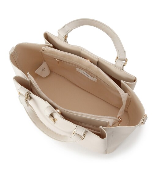 ITS'DEMO（イッツデモ）の「＜かるバッグ＞2WAYトート（ハンドバッグ・レディース・ベージュ/ブラック/アイボリー・00）」の19枚目の写真