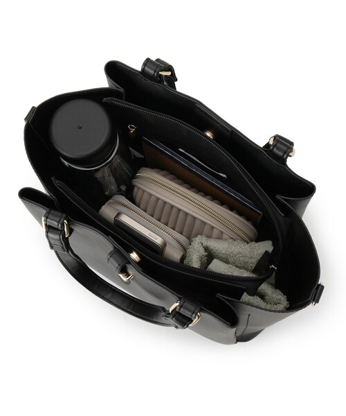 ITS'DEMO（イッツデモ）の「＜かるバッグ＞2WAYトート（ハンドバッグ・レディース・ベージュ/ブラック/アイボリー・00）」の21枚目の写真