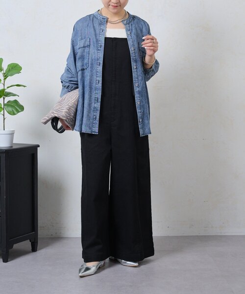 Jena espace merveilleux（ジェナ　エスパスメルヴェイユ）の「ストレッチサロペット（ワンピース・レディース・サックスブルー/ブラック/オフホワイト・FREE）」の20枚目の写真