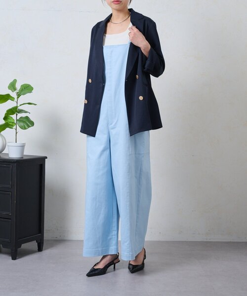 Jena espace merveilleux（ジェナ　エスパスメルヴェイユ）の「ストレッチサロペット（ワンピース・レディース・サックスブルー/ブラック/オフホワイト・FREE）」の19枚目の写真